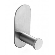 Κρεμάστρα τοίχου για μπάνιο, μεταλλική, 4.5x5x10cm, 42gr, ασημί HUH-0144